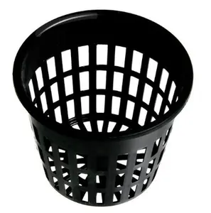 Wholesale 3 Inch Hydroponic Pot Plant Grow Basket Black Plastic Net Cup Flower Pot Hole Mesh