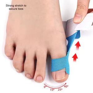 Cinta de Kinesiología Precortada para Alivio de Juanetes, <span class=keywords><strong>Corrector</strong></span> de Hallux Valgus, Venda de Soporte para Enderezar los Dedos, Impermeable y Transpirable - Product Image 3