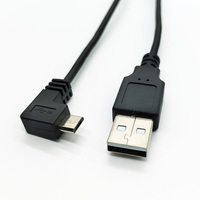 Kabel Pengisi Daya Android Mikro 5Pin B, Kabel USB 2.0 Sudut Kiri 90 Derajat USB Mikro 90 Derajat