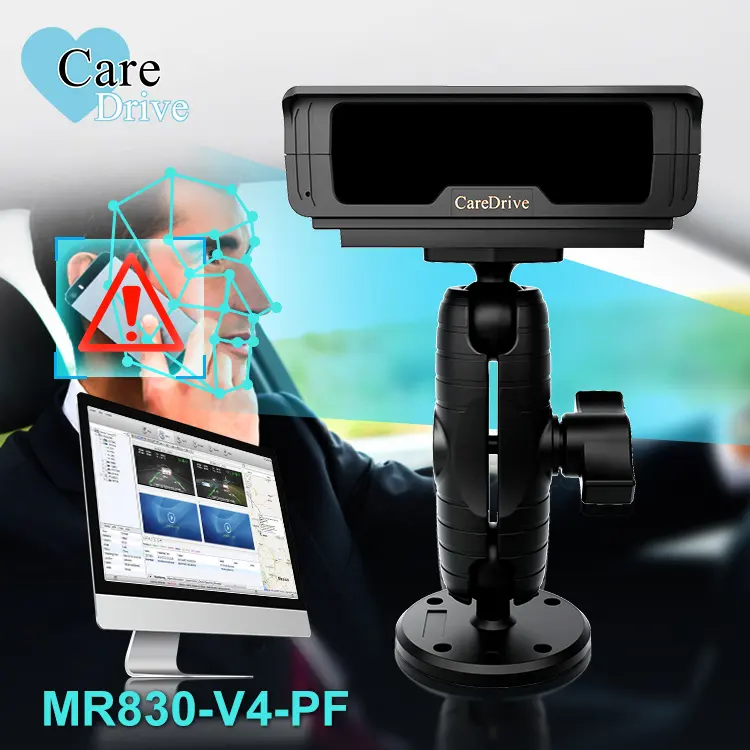 CareDrive MR830-V4-PF 4 canaux Surveillance vidéo Véhicule Moniteur d'état de conduite Caméra Système d'avertissement de sécurité avec plate-forme CMS