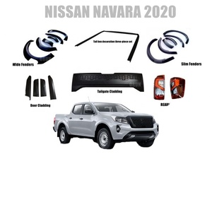 4WD ABS ตัวป้องกันขอบประตูด้านข้างฝากระโปรงขึ้นรูปฝาครอบสำหรับ NAVARA NP300 2020 + joly