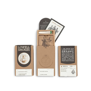 Custom Printed Kraft Pre Roll Packaging Box with Paper Insert