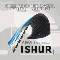 Módulo de Pantalla LED Suave Antideslumbrante P1.86, Panel de Video de Pared Personalizable con CMS Basado en la Nube para Centros Comerciales, HD 4K 8K