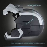 Casco Luminoso Abrible de Máquina de Guerra, Regalo Festivo, Máscaras 1:1 con Ojos Láser, Accesorios de Cosplay para Adultos y Niños
