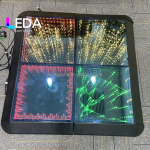 พื้นเต้นรำ LEDA Factory Starry Dancefloor แบบเดี่ยวหรือแบบเต็มสี IP65 สำหรับภายนอกอาคาร แบบ 3 มิติ กระจกเงา พร้อมสายไฟ สำหรับงานแต่งงาน คลับ และงานปาร์ตี้ - Product Image 6
