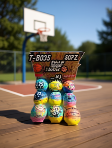 Pallone da basket T-B03S taglia 3 in PVC resistente, confezione da 9 in scatola, per allenamento e gioco per bambini - Product Image 2