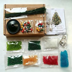 Kit DIY Arbre de Noël Perlé sur Pied, Ornement Artisanal en Acrylique Fait Main pour Décoration de Noël - Product Image 2