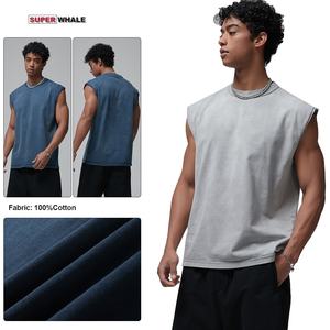 الأكثر مبيعًا جودة ممتازة لغسيل الخزان أعلى مخصص تطريز الطباعة الحمضية سترة رجالية قطنية - Product Image 3