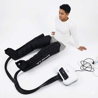 Bottes de compression d'air à 8 chambres de haute qualité, certifiées CE MDR, pour massage lymphatique et récupération des pieds, genoux et jambes