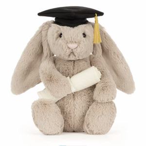 Jelly Cat Cadeaux de la saison des diplômes Souvenir populaire Lapin en peluche pour célébration Rembourré en coton PP Super doux au toucher Garçon - Product Image 1