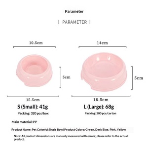 Bols antidérapants pour chiens et chats, plats d'alimentation en plastique durables, bols pour nourriture et <span class=keywords><strong>eau</strong></span>, fournitures pour animaux de compagnie en gros - Product Image 4