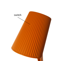 Lampe de table LED rechargeable moderne, lampe de bureau portable détachable, 3 modes de couleur, gradation progressive pour chambre à coucher, maison, bureau