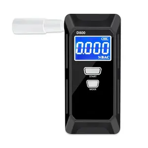 Detector de álcool, testador de respiração com display digital, portátil, auto-teste, bafômetro de álcool