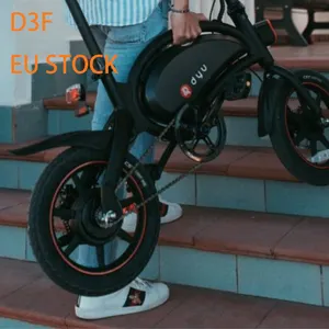 จักรยานไฟฟ้าแบบพกพา14นิ้วพับได้ Dyu D3F E Bike คลังสินค้าของสหภาพยุโรป