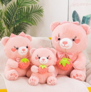 Búp Bê Gấu Dâu Tây Đồ Chơi Nhồi Bông Búp Bê Gấu Dễ Thương Gối Ngủ Gấu Hồng Tình Yêu Cho Trẻ Em Quà Tặng Sinh Nhật Đồ Chơi Nhồi Bông Cho Bé Gái - Product Image 5