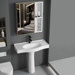 Lavabo mural en céramique avec miroir intelligent pour petite salle <span class=keywords><strong>de</strong></span> bain d'appartement, projet hôtelier, balcon - Product Image 6