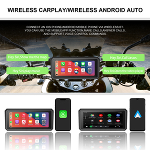 Không thấm nước chống bụi 6inch hiển thị kép máy ảnh xe máy Lốp Áp suất nhiệt độ Giám sát GPS Hệ thống Stereo Bảng điều khiển <span class=keywords><strong>TV</strong></span> - Product Image 2