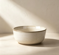 Service de table EKA minimaliste en grès beige 12/16/18 pièces, ensembles d'assiettes en céramique à glaçure réactive OEM/ODM, sûrs pour les mariages et écologiques