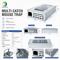 Piège à souris métallique multi-captures - Écologique, capture vivante pour souris et rats, capacité 20, couverture 100-150 m², respectueux des animaux