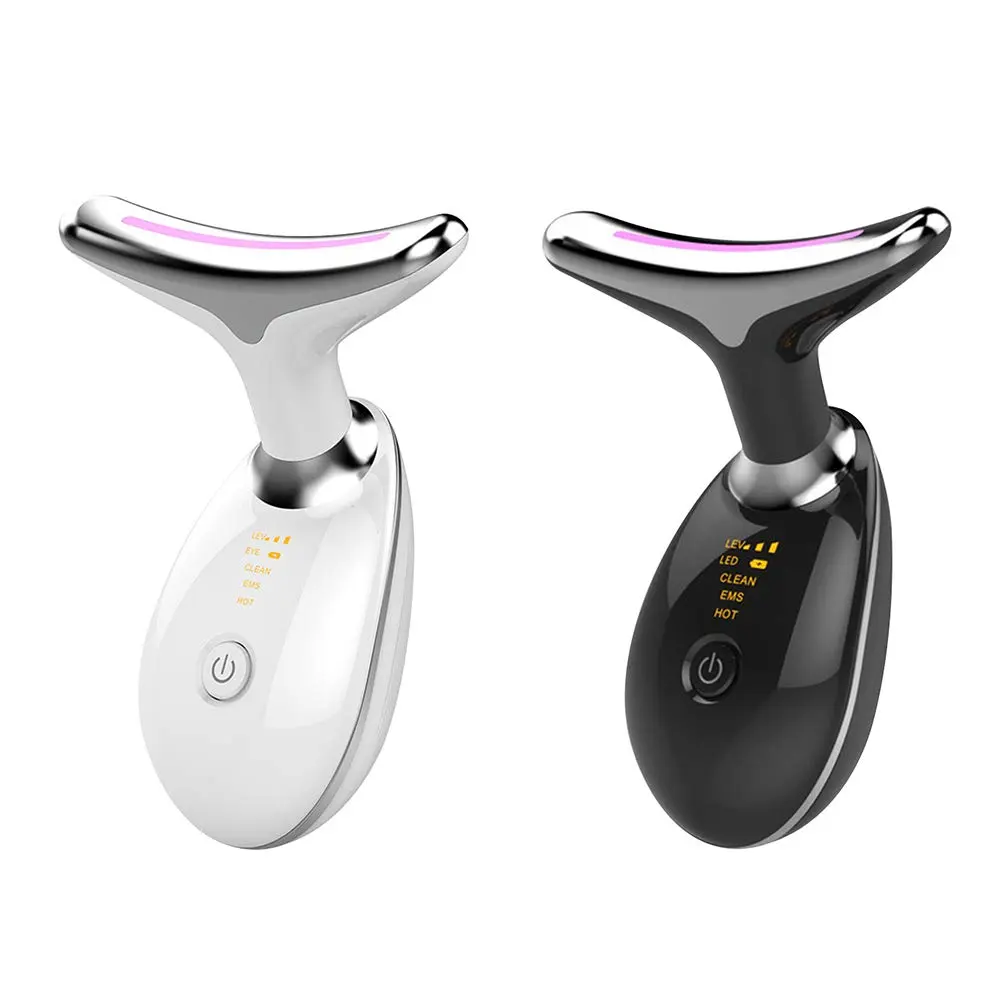 2022 Neck Care Device Massager Vibration LED Skin Wrinkle Removal Tightening And Lifting Light Led for Face Neck