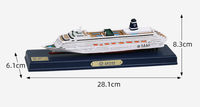 Modèle de bateau de croisière en résine 3D, artisanal, personnalisé, décoratif, avec logo, objet de collection