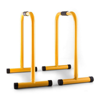Barre de traction horizontale réglable jaune pour la salle de sport à domicile, station de dips