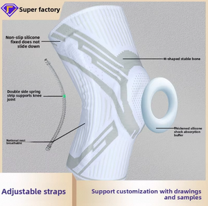 Erkek spor sıkıştırma dizlik Patella koruyucu bahar diz desteği pedleri ile eklem ağrısı giderici dirsek ve diz pedleri için - Product Image 2