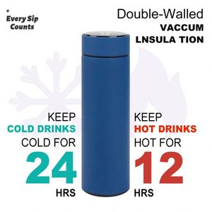 Double Wall Vacuum Flask Stainless Steel Outdoor Sport Led 2024 <b>Smart</b> Water Bottle With Reminder to Drink Water - Product Image 6