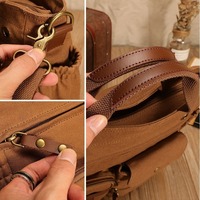 Grand sac de messager en toile de 15.6 pouces pour hommes, organisateur d'affaires décontracté, porte-documents à bandoulière marine/noir, fermeture à glissière, doublure en polyester