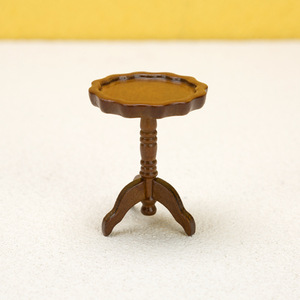 1:12 bricolage bois jouet maison de poupée Miniature accessoire modèle ornements petit rond dentelle Table scène de vie modèle - Product Image 5