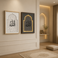 Décoration murale géométrique moderne en 3D avec éclairage LED, arche lumineuse en MDF et PVC superposés pour la décoration du salon