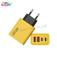 UK EU US VERSION 120W Chargeur Double PD + Double USB Chargeur Rapide Prises USB Bloc de Charge Rapide Chargeur Portable