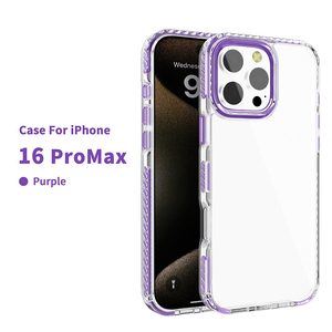 Custodia per telefono cellulare antiurto <span class=keywords><strong>trasparente</strong></span> di lusso per <span class=keywords><strong>Apple</strong></span> iPhone 16 Pro Max 11 12 13 14 15 7 8 Plus <span class=keywords><strong>Cover</strong></span> rigida per paraurti in morbido TPU - Product Image 2