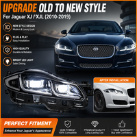 Pour Jaguar XJ XJL 2010-2019 : Ensemble de phares LED avec feux de jour DRL en forme de J, de la version de base à la version améliorée, accessoires gauche et droit