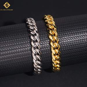 Wholesale Price 10MM Moissanite Cuban Link Chain Necklace&Bracelet <b>Men</b> Hip Hop Iced Out Vvs Diamond 316L Man Cuban Bracelet - Product Image 3