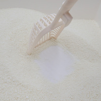 Pasir Kucing Alami dari Singkong Ramah Lingkungan, Daya Gumpal Kuat, Rendah Debu, Dapat Dibuang di Toilet, Biodegradable, Putih, Pengontrol Bau, Grosir OEM ODM