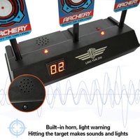 Scoring Réinitialisation automatique 3 cibles de course numériques avec effet lumineux et sonore, cibles de notation intelligentes Jouets pour enfants et adultes