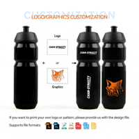 Bouteille de sport souple à compression pour vélo, sans BPA, personnalisable avec logo, 800 ml, légère et anti-fuite, pour activités de plein air