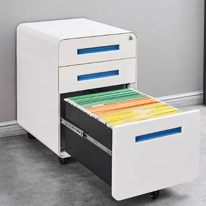 Hiện đại ba ngăn kéo tủ tập tin di động hoàn toàn lắp ráp bánh với bánh xe di chuyển tủ - Product Image 1