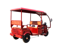 Tuk-tuk à trois roues de style philippin Bajaj pour 6 passagers adultes avec siège passager, taxi électrique 1000w avec toit