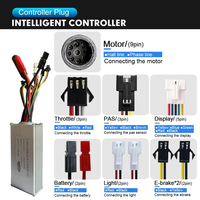 Kit de motorisation de vélo électrique, moteur rotatif arrière, roue 20/24/26 pouces, pneu 500 4.0/170mm, 36V, 48V, 190 W