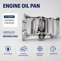 Coppa dell'Olio Motore Avanzata per Mercedes-Benz, Codice OE 2780106504 2780140500, Design a Flusso Ottimizzato con Deflettori per Stabilità