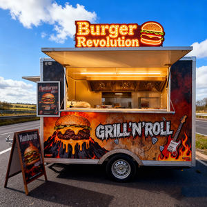 Food Truck, Remolque <span class=keywords><strong>de</strong></span> Comida Comercial, Carrito <span class=keywords><strong>de</strong></span> Comida Rápida, Helados, Bebidas, Dulces, Postres, Café, Terraza, Área <span class=keywords><strong>de</strong></span> Descanso - Product Image 2