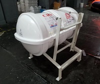 Vente flash - Radeau de sauvetage gonflable auto-redressant homologué Solas pour 4 personnes, pour les secours marins d'urgence