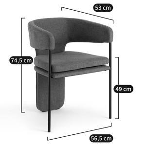 <span class=keywords><strong>Chaise</strong></span> <span class=keywords><strong>de</strong></span> salle à manger moderne en forme <span class=keywords><strong>de</strong></span> tonneau, rembourrée et douce, avec accoudoirs, en tissu et pieds en métal, pour la maison, le salon - Product Image 6