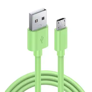 Оптовая продажа 1 м литье под давлением круглый красочный стиль классический USB к микро 5-контактный кабель