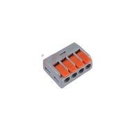 LT-414 4-polige Kompakt-Verbindungsklemme mit Hebel, Push-in-Anschluss für Elektrische LED-Beleuchtung und Kabelverbindungen