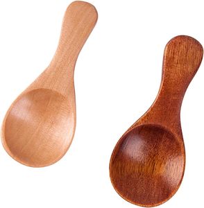 Cuillères doseuses miniatures en bois personnalisées, modernes, à manche court, écologiques, jetables pour café, miel, thé - Product Image 1