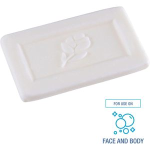 Jabón Sólido Blanqueador Artesanal Boardwalk con Fragancia Floral, Envoltura Individual, 1/2 Barra - 1000/Caja para Bebés - Product Image 5