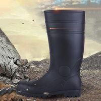 Botte de sécurité personnalisée pour hommes femmes Gumboot de travail Bottes minières résistantes aux perforations et anti-écrasement avec embout en acier